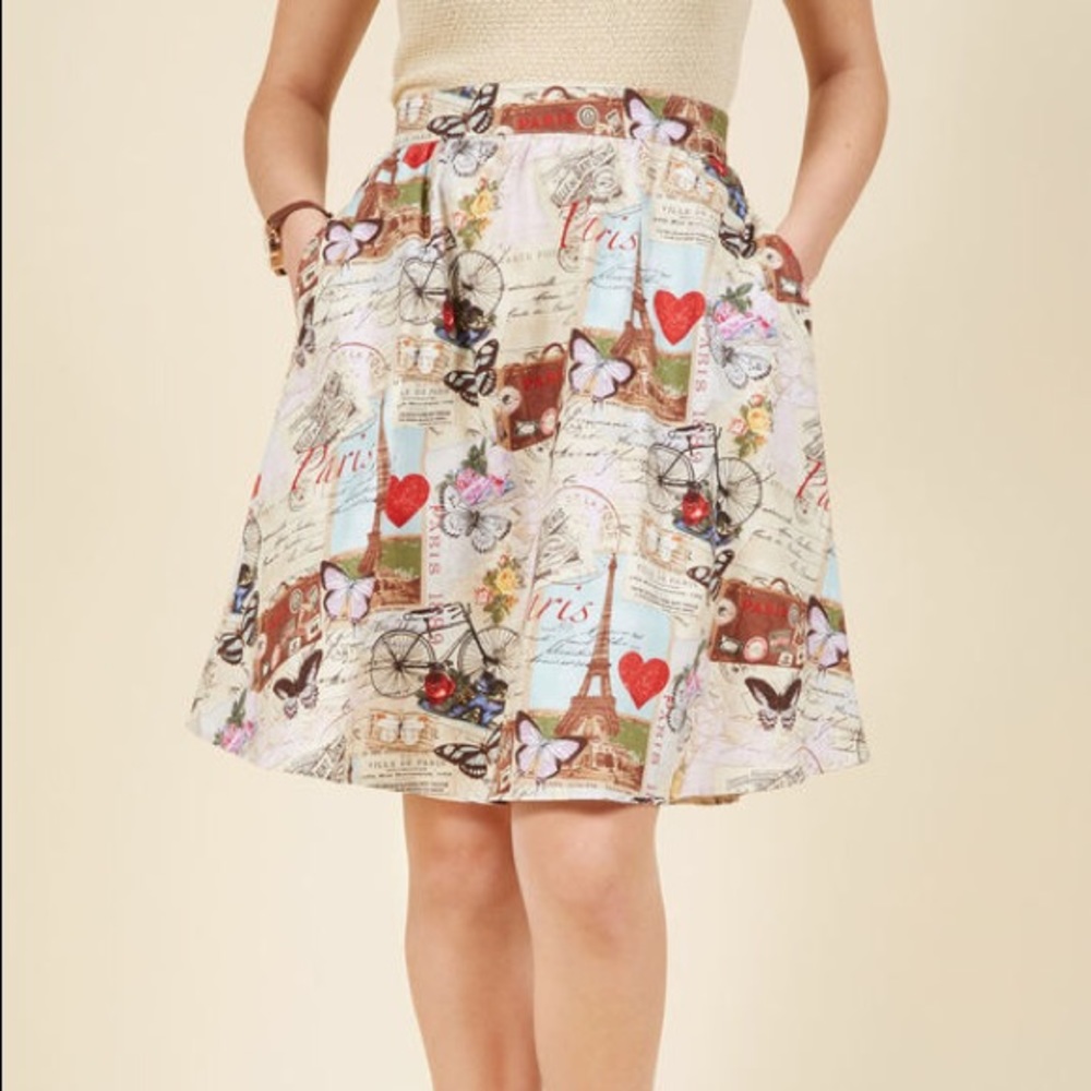 ❤️🧳❤️ Retro Style “Paris” Skirt ❤️🧳❤️